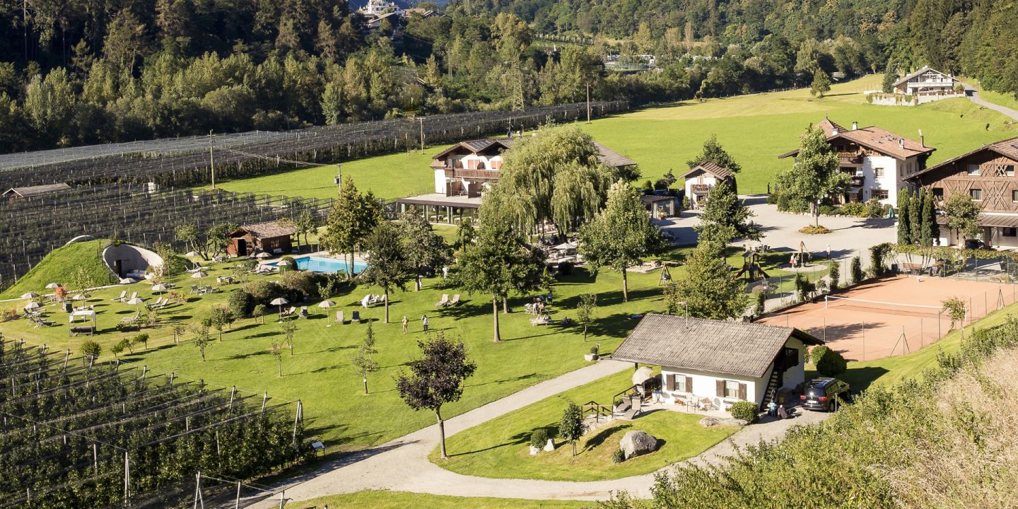 Das Apfelhotel Torgglerhof in Saltaus bei Meran